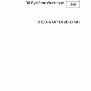 7741847 M.ATELIER D12D-A MP, D12D-B MH Groupe 30 Système Electrique